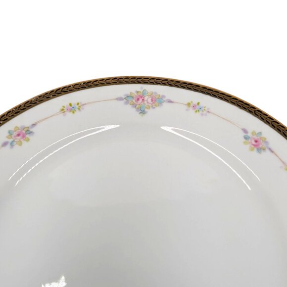 Antique Noritake M Small Plate LOT OF 6 Roses Gold Encrusted 7.5" JAPAN - Picture 9 of 11